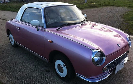 pink nissan figaro